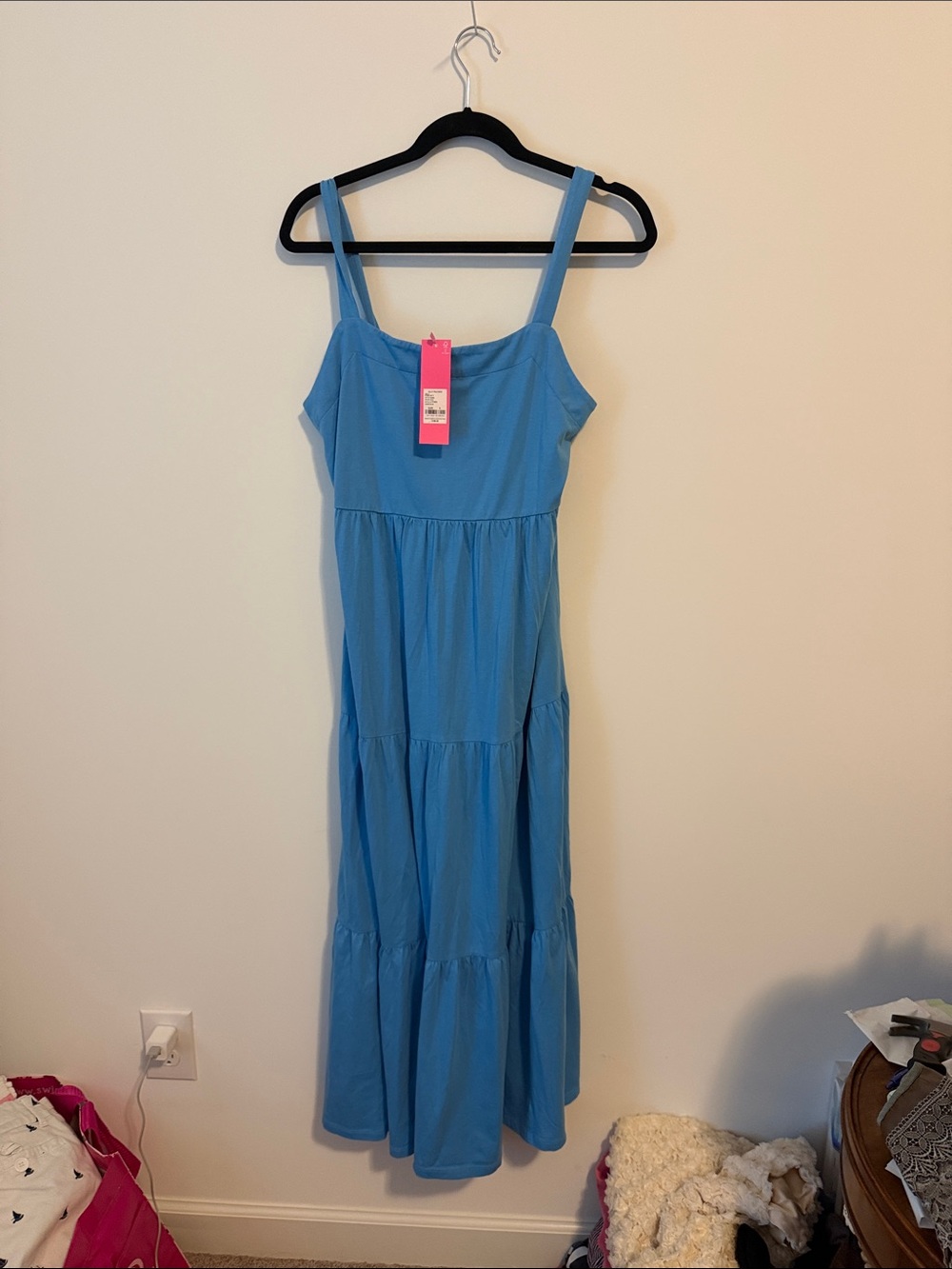 Lilly Pulitzer Light Blue Tiered Maxi Sundress